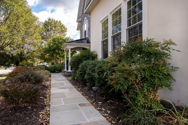 Beautiful stone walkway for an inviting home entrance